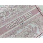 Dior Unisex CD Small Book Tote Fluorescent Pink Toile De Jouy Transparent Canvas - Image 9