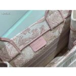 Dior Unisex CD Small Book Tote Fluorescent Pink Toile De Jouy Transparent Canvas - Image 10