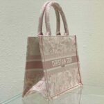 Dior Unisex CD Small Book Tote Fluorescent Pink Toile De Jouy Transparent Canvas - Image 4