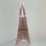 Dior Unisex CD Small Book Tote Fluorescent Pink Toile De Jouy Transparent Canvas - Image 5