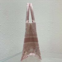 Dior Unisex CD Small Book Tote Fluorescent Pink Toile De Jouy Transparent Canvas (10)