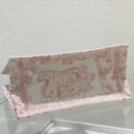 Dior Unisex CD Small Book Tote Fluorescent Pink Toile De Jouy Transparent Canvas - Image 8