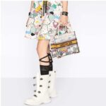 Dior Unisex CD Small Dior Book Tote Latte Dior Ciel De Rêve Embroidery - Image 12