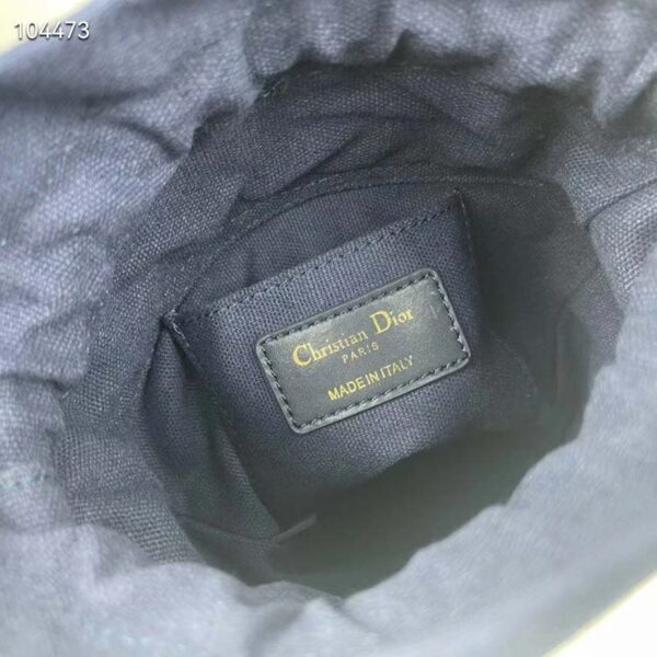 Dior Unisex CD Small Dior Vibe Bucket Bag Blue Navy Smooth Calfskin (11)