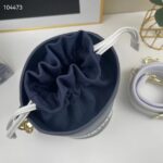Dior Unisex CD Small Dior Vibe Bucket Bag Blue Navy Smooth Calfskin - Bild 8