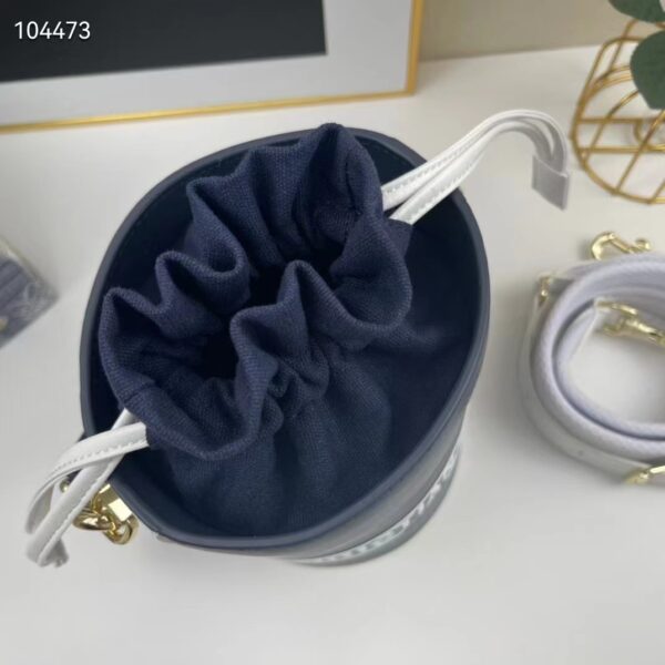 Dior Unisex CD Small Dior Vibe Bucket Bag Blue Navy Smooth Calfskin (2)