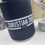 Dior Unisex CD Small Dior Vibe Bucket Bag Blue Navy Smooth Calfskin - Bild 7