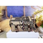 Dior Unisex CD Small Diorcamp Bag Beige Jute Canvas Embroidered Union Motif - Image 2
