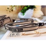 Dior Unisex CD Small Diorcamp Bag Beige Jute Canvas Embroidered Union Motif - Image 9