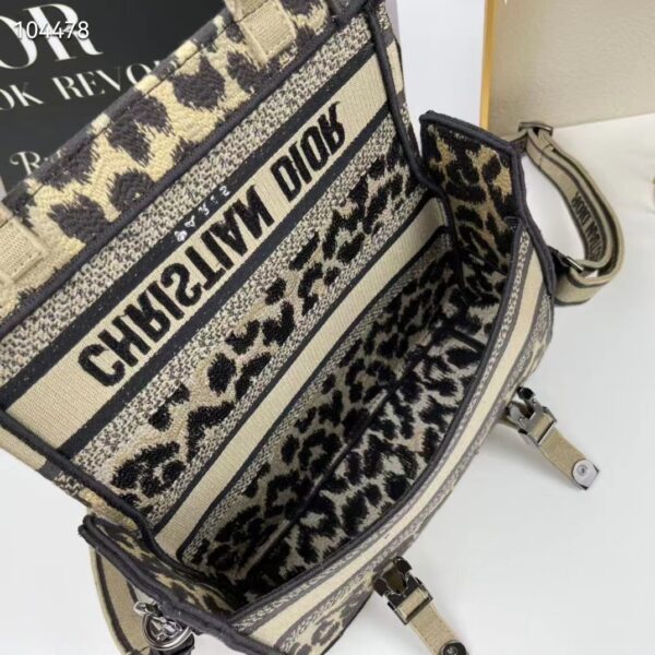 Dior Unisex CD Small Diorcamp Bag Beige Multicolor Mizza Embroidery (3)