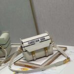 Dior Unisex CD Small Diorcamp Bag White Blue Smooth Calfskin - Bild 6