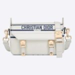 Dior Unisex CD Liten Diorcamp Väska Vit Blå Slät Kalvskinn