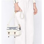 Dior Unisex CD Small Diorcamp Bag White Blue Smooth Calfskin - Bild 11