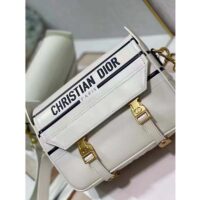 Dior Unisex CD Small Diorcamp Bag White Blue Smooth Calfskin (3)