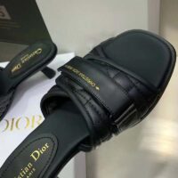 Dior Women CD Dio(r) Evolution Heeled Slide Black Quilted Cannage Calfskin 8 cm Heel (4)