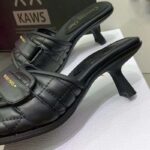 Dior Women CD Dio(r) Evolution Heeled Slide Black Quilted Cannage Calfskin 8 cm Heel – Image 9