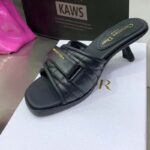 Dior Women CD Dio(r) Evolution Heeled Slide Black Quilted Cannage Calfskin 8 cm Heel – Image 5