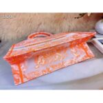 Dior Women CD Medium Book Tote Fluorescent Orange Toile De Jouy Reverse Embroidery - Bild 4