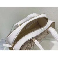 Dior Women CD Medium Vibe Zip Bowling Bag White Padded Étoile Calfskin (3)