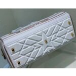 Dior Women CD Medium Vibe Zip Bowling Bag White Padded Étoile Calfskin - Imagen 8