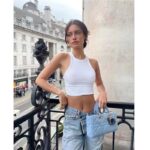 Dior Women Lady D-Joy Bag Blue Cannage Denim - Bild 8