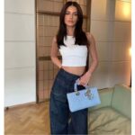 Dior Women Lady D-Joy Bag Blue Cannage Denim - Bild 9