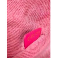 Dior Women Lady D-Joy Bag Bright Pink Cannage Denim (7)