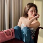 Dior Women Lady D-Joy Bag Bright Pink Cannage Denim - Image 22