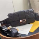 Fendi Men Baguette Black Calf Leather Bag – Bild 2