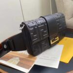 Fendi Men Baguette Black Calf Leather Bag – Bild 3