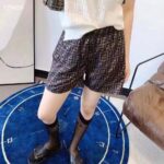 Fendi Men Swim Shorts Brown Fabric Shorts - immagine 3