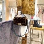 Fendi Women FF Baguette Brown Sheepskin Sheep Fur Calfskin Bag – Image 11