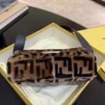 Fendi Women FF Baguette Brown Sheepskin Sheep Fur Calfskin Bag – Image 4