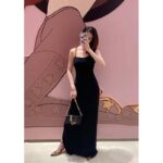 Fendi Women FF Brooch Mini Baguette Fendace Black Leather Bag – Image 10