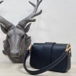 Fendi Women FF Brooch Mini Baguette Fendace Black Leather Bag – Image 6