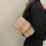 Fendi Women FF Brooch Mini Baguette Fendace Pink Leather Bag - Image 11