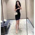 Fendi Women FF Brooch Mini Baguette Fendace White Leather Bag - Image 9