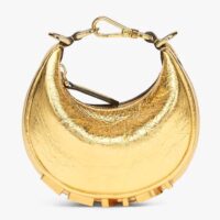 Fendi Women FF Fendigraphy Gold Leather Charm (2)