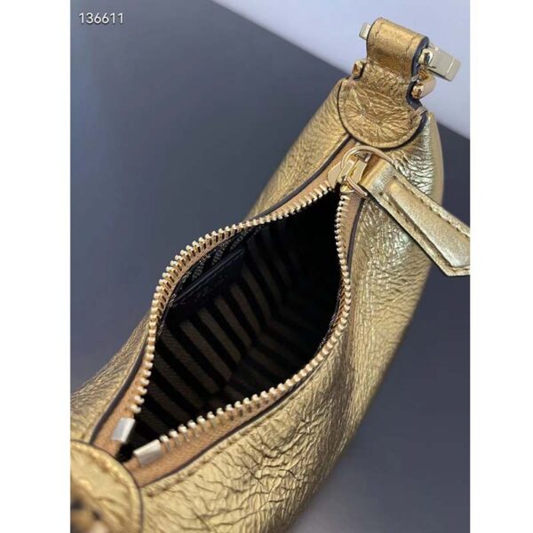 Fendi Women FF Fendigraphy Gold Leather Charm (5)