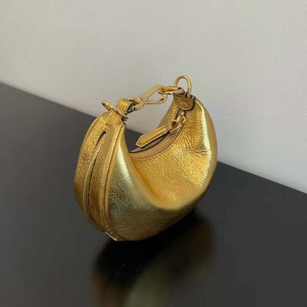 Fendi Women FF Fendigraphy Gold Leather Charm (8)
