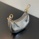 Fendi Women FF Fendigraphy Silver Leather Charm - Bild 6