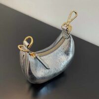 Fendi Women FF Fendigraphy Silver Leather Charm (3)