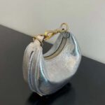 Fendi Women FF Fendigraphy Silver Leather Charm - Bild 5