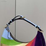 Fendi Women FF Fendigraphy Small Leather Bag Multicolor Inlay - Image 7