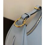 Fendi Women FF Fendigraphy Small Light Blue Leather Bag - Image 9
