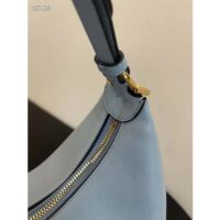 Fendi Women FF Fendigraphy Small Light Blue Leather Bag (3)