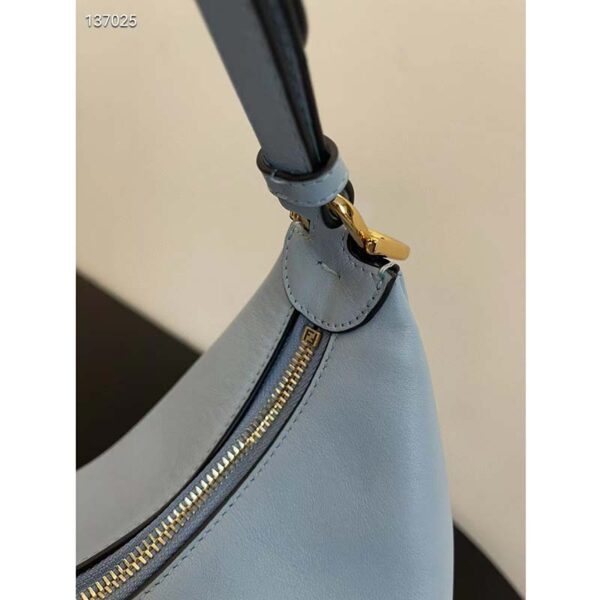 Fendi Women FF Fendigraphy Small Light Blue Leather Bag (6)
