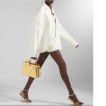 Fendi Women FF First White Nappa Leather High-Heeled Sandals 9.5 cm Heel – Bild 13