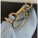 Fendi Women FF Nano Fendigraphy Light Blue Leather Charm - Image 8