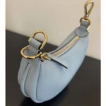 Fendi Women FF Nano Fendigraphy Light Blue Leather Charm - Image 5